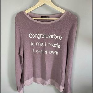 Wildfox Lavender "Congratulations To Me" Sweater